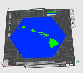 Hawaii Islands Frameless Tile