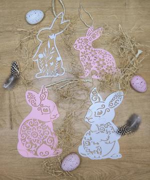 Easter Bunny Hanging Ornaments Set