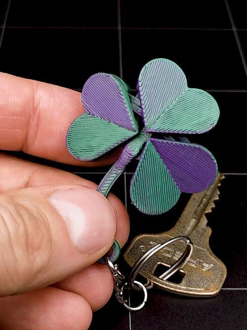 Flexible Shamrock Keychain