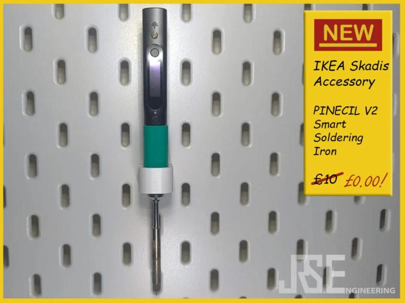 IKEA Skadis PINECIL V2 Smart Soldering Iron Holder