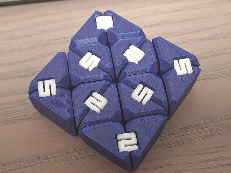 Halved Cube Puzzle Fidget