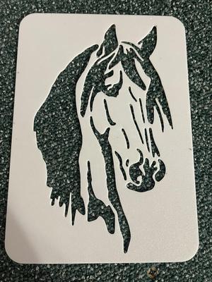 4x horse template #2 - Stencil for draw and paint