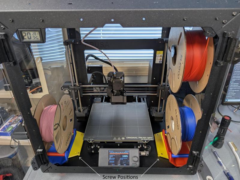 Spool Mount for Prusa Original Enclosure Floor Position