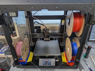Spool Mount for Prusa Original Enclosure Floor Position