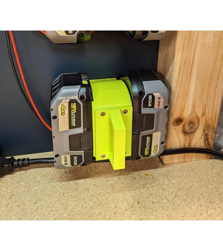 Dual plug-in mount compatible with Ryobi 18v