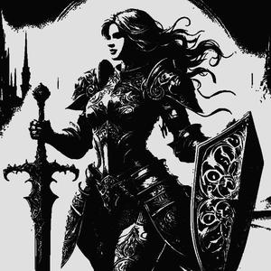 Knight Female Version 2 Lamp/Deco Easy Solution For Front !