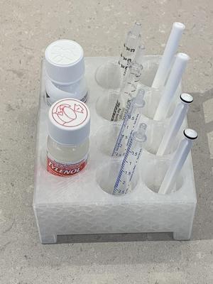 Syringe drying rack and medication holder