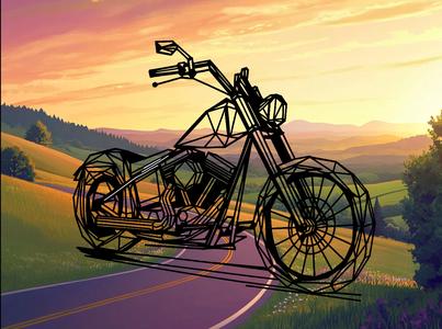 Geometric Chopper motorcycle - model 1