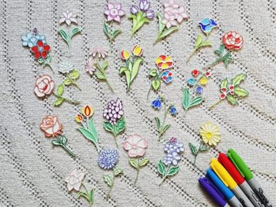 Mother's Day Flowers Botanical DIY Coloring