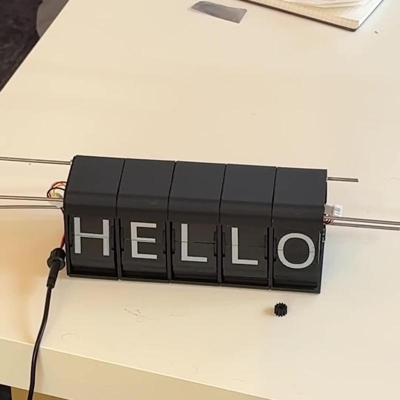 Split Flap Display - (3D Printed, Modular, Compact & Enclosed, With Web Interface, Optimized for PrusaSlicer WITHOUT MMU)