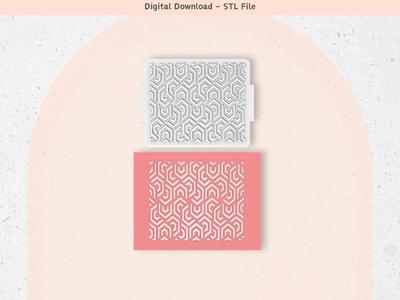 Geometric Poly Texture Mat | STL File | Clay Embossing Stamp | Unique Pattern | Clay Earrings