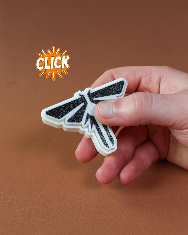 Logo Fireflies Fidget Clicker Keychain