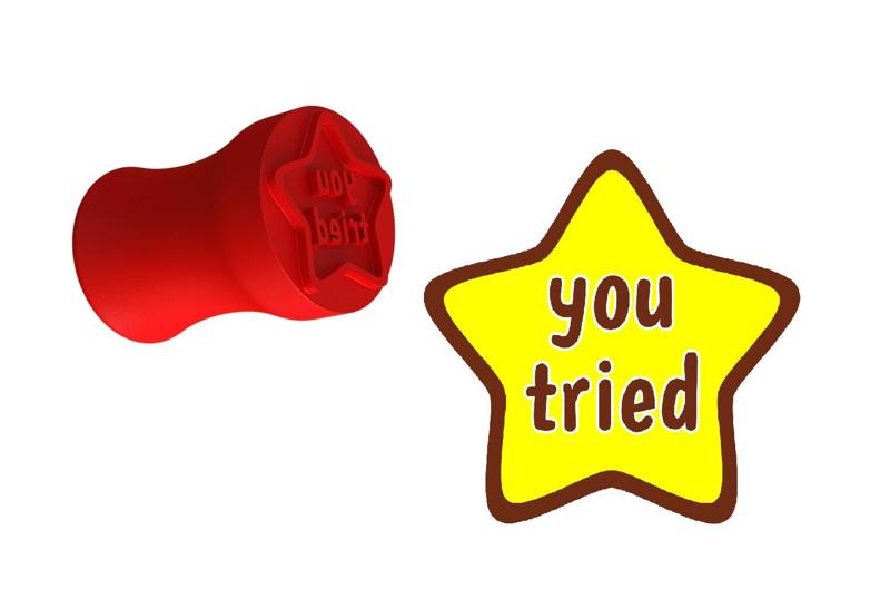 You Tried Gold Star Stamp