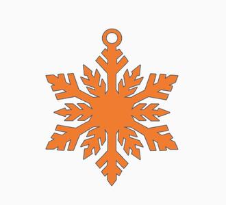 Snowflake Christmas Earring 5.stl