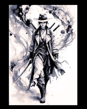 From the Western Wildlands comes the Demon Hunting Queen - Hueforge Art
