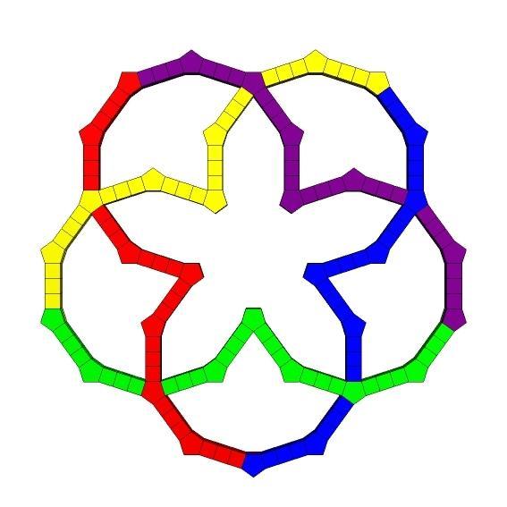 5 Part KEPLER 5 CROSSING KNOT DIAGRAM 1
