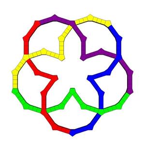 5 Part KEPLER 5 CROSSING KNOT DIAGRAM 1