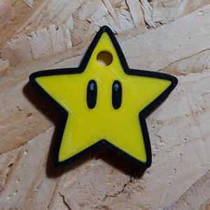 SUPER STAR keychain multicolor - Super Mario Bros