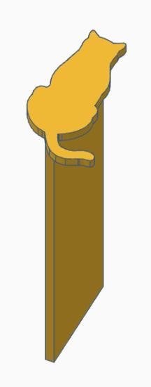 Cat Bookmark 4.stl