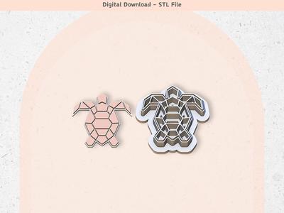 Turtle Clay Cutter for Polymer Clay | Digital STL File | Clay Tools | 5 Sizes Summer Clay Cutters