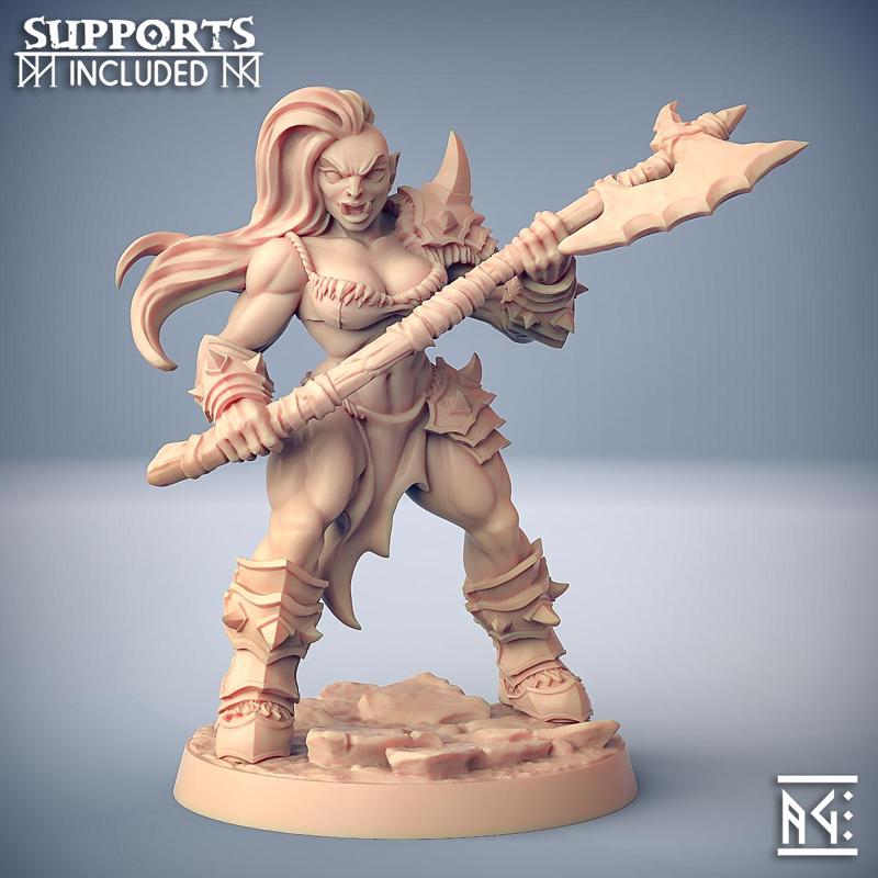 Orc Barbarian - C (Lady) Modular