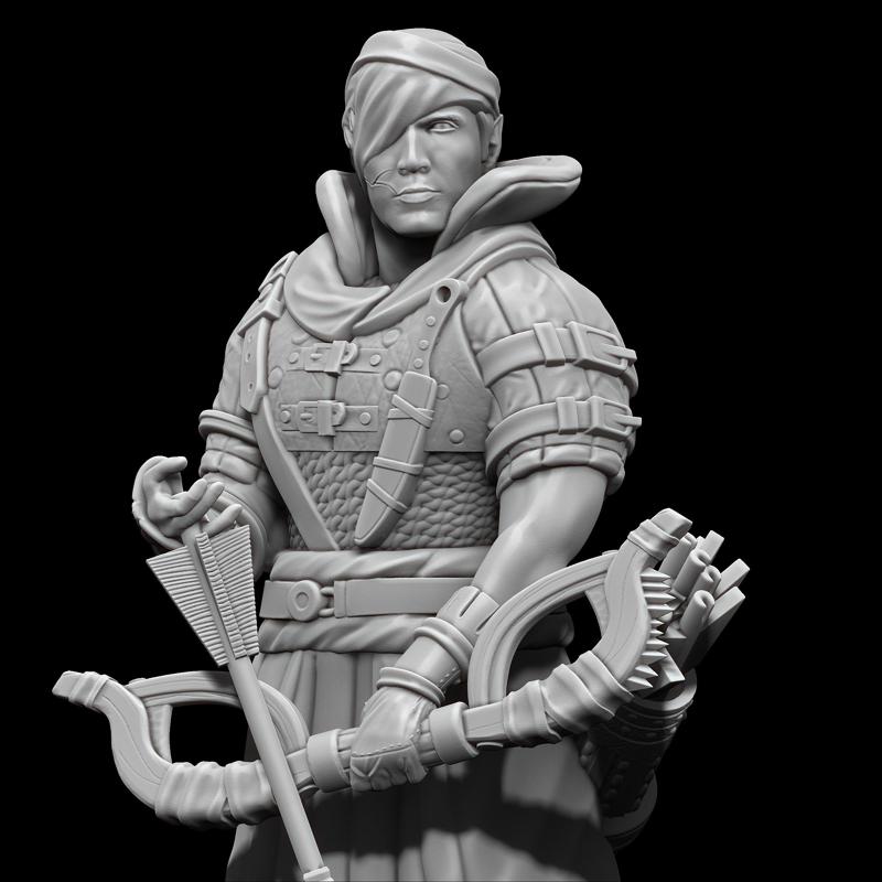 Eldarion's Vanguard: 6 Elite Elf Warrior Miniatures - STL Bundle