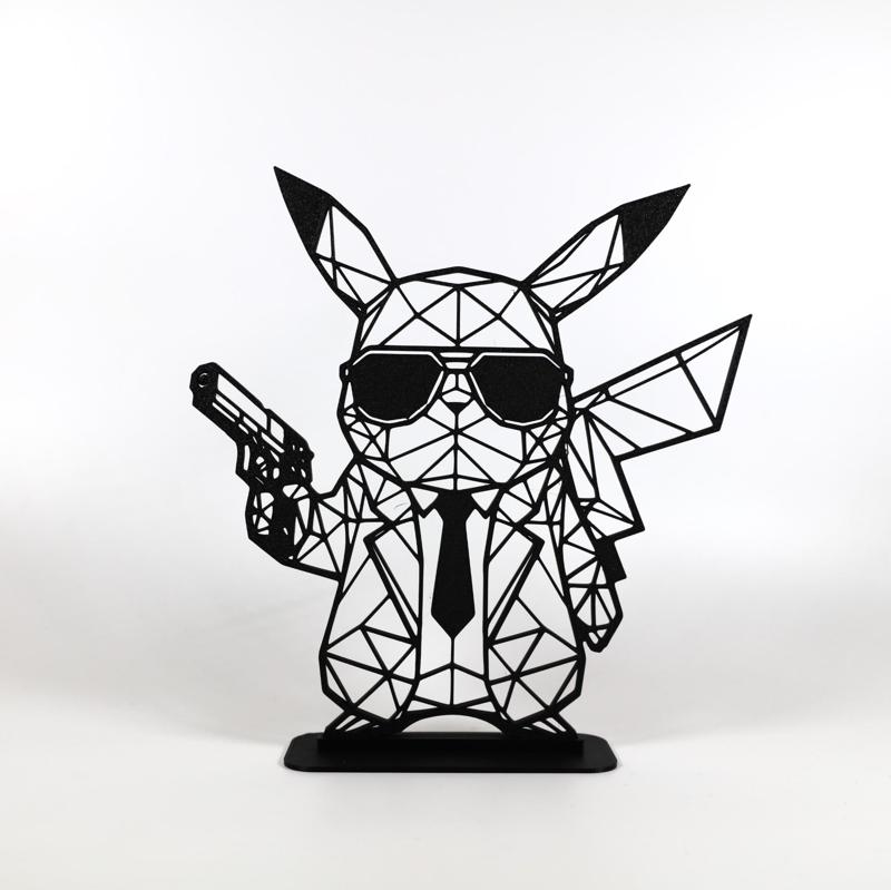 Low Poly Geometric Agent Pikachu