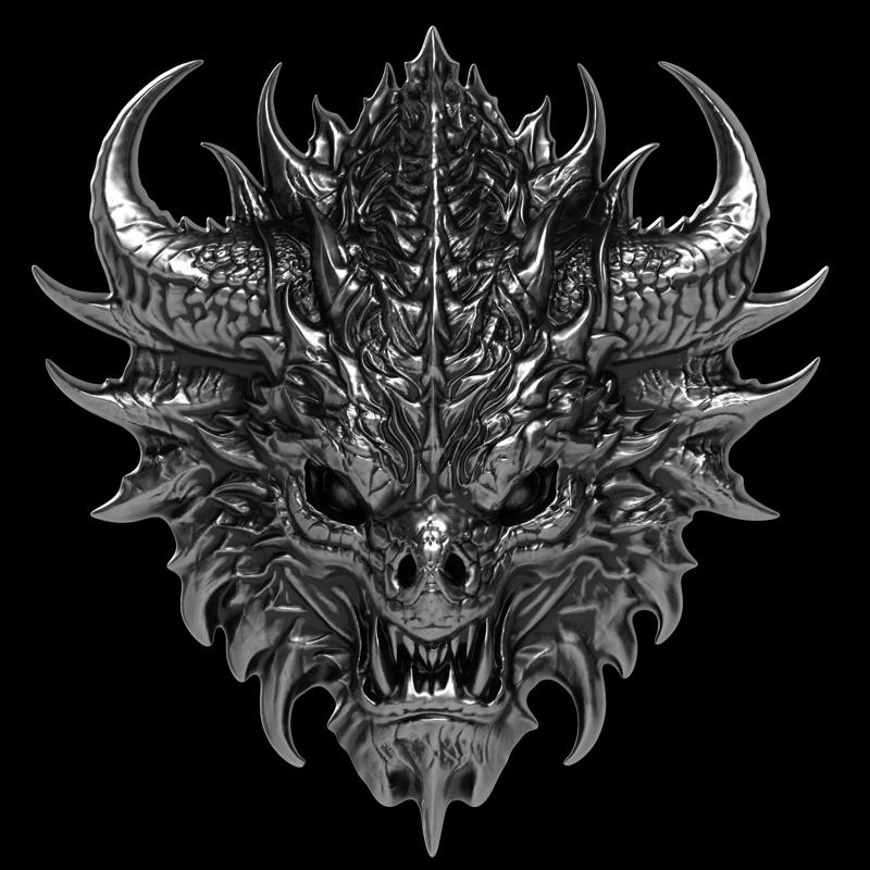 Dragon Head Relief No15 STL file for 3d printing or CNC