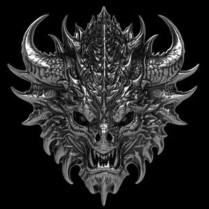 Dragon Head Relief No15 STL file for 3d printing or CNC