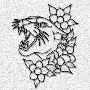 boho cougar wall art lion wall decor big cat decoration