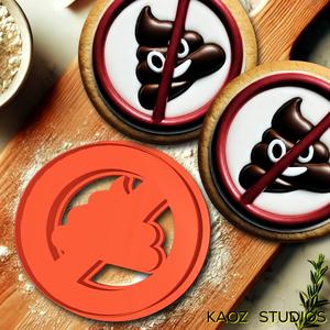 No Pooping Allowed Cookie Cutters Poop Emoji Biscuit Cutter