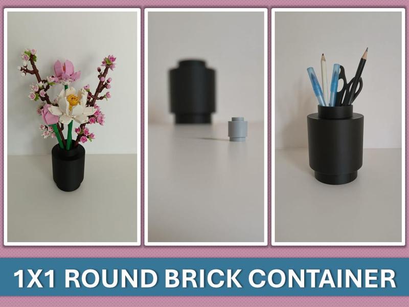 Round 1x1 LEGO_Brick | Pen holder, vase etc..