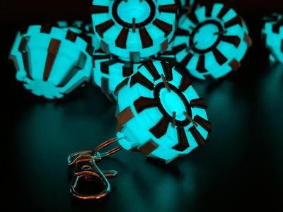 Mini Arc Reactor Keychain - Iron Man Movie