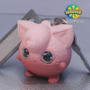 Jigglypuff - Realistic Pokemon - 3D print STL and multicolor 3MF file