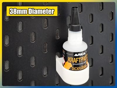 Super Glue Holder for IKEA Skadis (38mm)