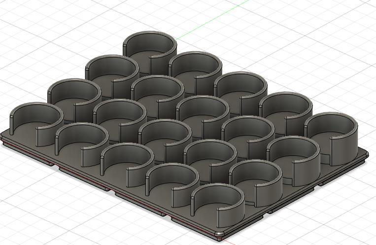 Gridfinity 4X3 Vallejo/Army Painter Paintrack