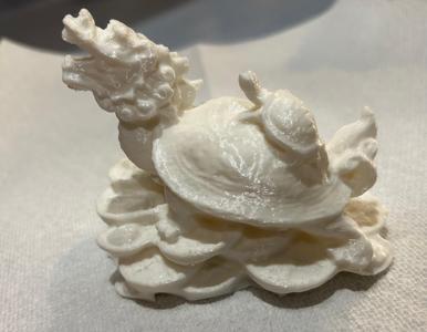 Dragon Turtles on Chinese Coin Stack Figurine 