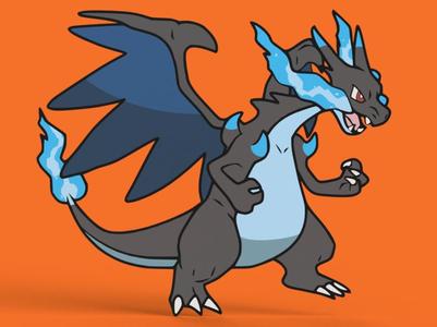 Mega Charizard X Wall Art