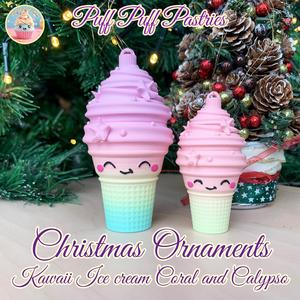 Christmas Ornaments Kawaii Ice cream Coral and Calypso