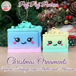 Christmas Ornaments Kawaii Triangle cake Bella and Blossom