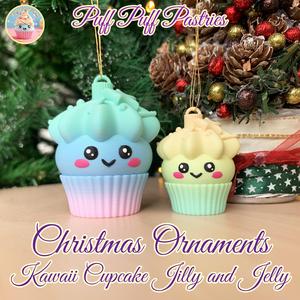 Christmas Ornaments Kawaii Cupcake Jilly and Jelly