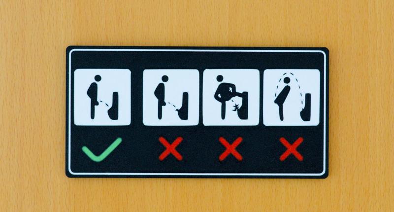 WC Toilet Funny Sign