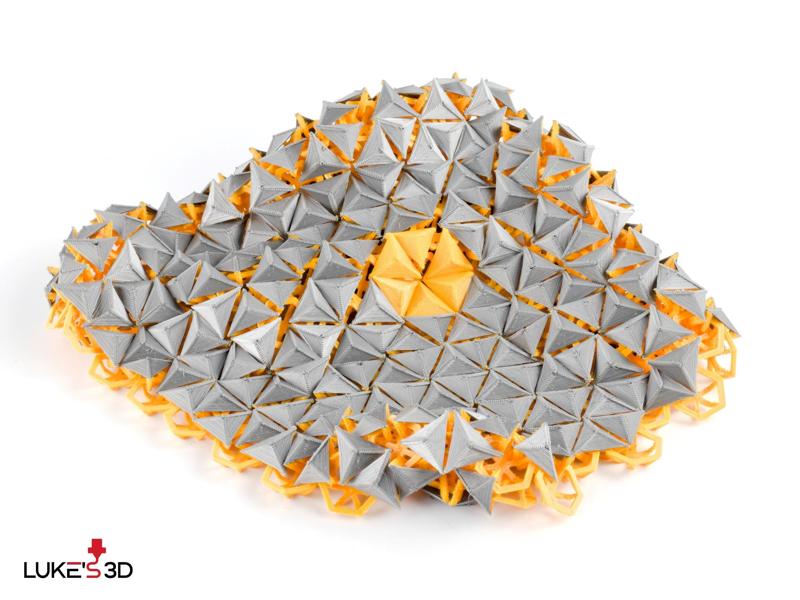 Tetrahedron chainmail fabric