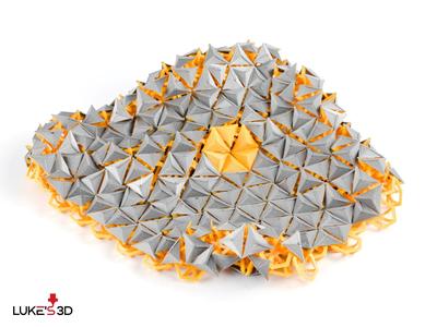 Tetrahedron chainmail fabric