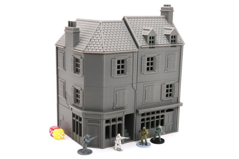 Normandy Corner Block - Miniature Wargaming Terrain WW2