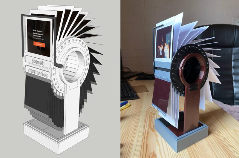 Flap frame (flipbook) for instax-polaroid photo