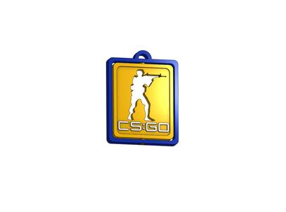 Counterstrike™ - Global Offensive (CS-GO) inspired square rotating keychain - Print in place