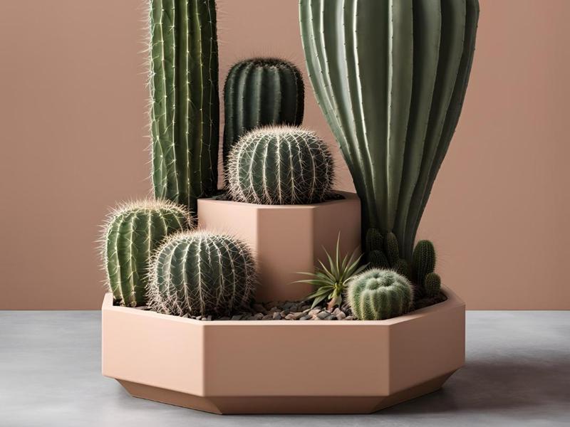 Octagonal Cacti Planter "Double-Decker"
