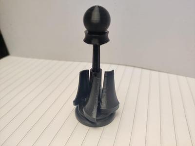 Mechanical transforming chess pawn