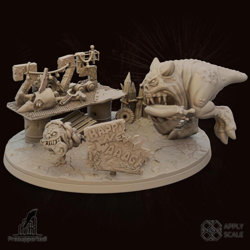 Mushroom ork bois pets - Funny chasing scene diorama